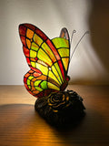 Enjoy Tiffany Style Night Light Stained Glass Butterfly Vintage ET10001 H9*W6 in