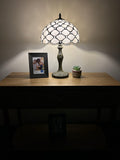 Enjoy Tiffany Table Lamp Crystal Bean White Stained Glass ET1205