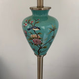 Ceramic Floor Lamp Blue bird Flowers LED Bulb Included 65"H*16"W*16"D