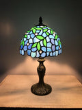 Tiffany Style Mini Table Lamp  Blue Stained Glass ET0851