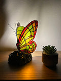 Enjoy Tiffany Style Night Light Stained Glass Butterfly Vintage ET10001 H9*W6 in