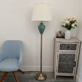 Ceramic Floor Lamp Blue bird Flowers LED Bulb Included 65"H*16"W*16"D