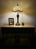 Enjoy Tiffany Style Gold Stained Glass Table Lamp Vintage included 2 LED bulbs  ET1224