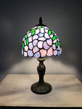 Tiffany Style Mini Table Lamp Purple Stained Glass ET0881