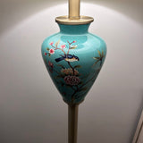 Ceramic Floor Lamp Blue bird Flowers LED Bulb Included 65"H*16"W*16"D