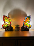 Enjoy Tiffany Style Night Light Stained Glass Butterfly Vintage ET10001 H9*W6 in