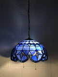 Tiffany Style Blue Stained Glass Hanging lighting Baroque Style Lavender EP1618