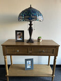 Enjoy Tiffany Style Table Lamp Blue Stained Glass Dragonfly ET1607