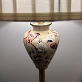 Ceramic Floor Lamp Beige Birds Flowers LED Bulb Included 65"H*16"W*16"D