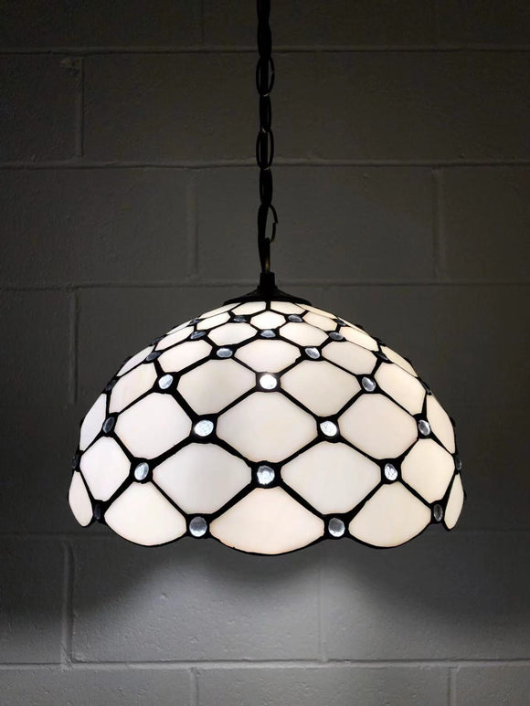 Tiffany Style White Stained Glass Hanging lighting EP1205