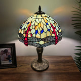 Tiffany style table lamp Jade Green stained glass dragonfly 12"W*12"D*19"H