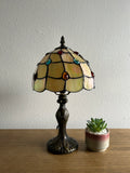 Tiffany Style Gold Stained Glass Crystal Beans Table Lamp H15*W8 in