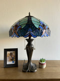 Enjoy Tiffany Style Table Lamp Stained Glass Vintage  included 2 LED bulbs ET1641 H24*W16 inch