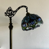 Enjoy Tiffany Style Floor Lamp Stained Glass Tulips Gooseneck Adjustable EF1256