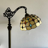 Enjoy Decor Lamps Tiffany Style Floor Lamp Gold Stained Glass Crystal Beans  Gooseneck Adjustable Vintage EF1276