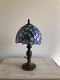 Tiffany Style Mini Table Lamp Purple Stained Glass ET0881