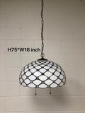 Tiffany Style White Stained Glass Hanging lighting Crystal Beans EP1605