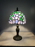 Tiffany Style Mini Table Lamp Purple Stained Glass ET0881