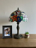 Tiffany style table lamp Stained Glass Hummingbird Flowers ET1257