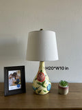 Ceramic Table Lamp Hydrangea Flowers 10"W*10"D*20'H