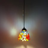 Enjoy Tiffany Style Hanging Lighting Stained Glass Rose Flowers EP0603-B