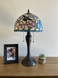 Enjoy Tiffany Style Table Lamp Stained Glass Hummingbird Vintage H22*W12 Inch ET1222