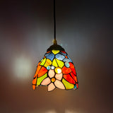 Enjoy Tiffany Style Hanging Lighting Stained Glass Rose Flowers EP0603-B