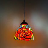 Enjoy Tiffany Style Hanging Lighting Stained Glass Rose Flowers EP0603-B