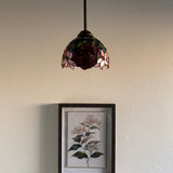 Enjoy Tiffany Style Mini Hanging Lamp Stained Glass Rose Flowers EP0803-B