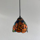 Enjoy Tiffany Style Hanging Lighting Stained Glass Rose Flowers EP0603-B