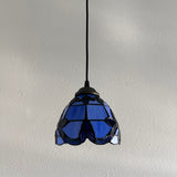 Enjoy Tiffany Style Mini Hanging Lamp Blue Stained Glass Baroque Style EP0618