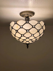 Tiffany Style Ceiling lamp White EP1206