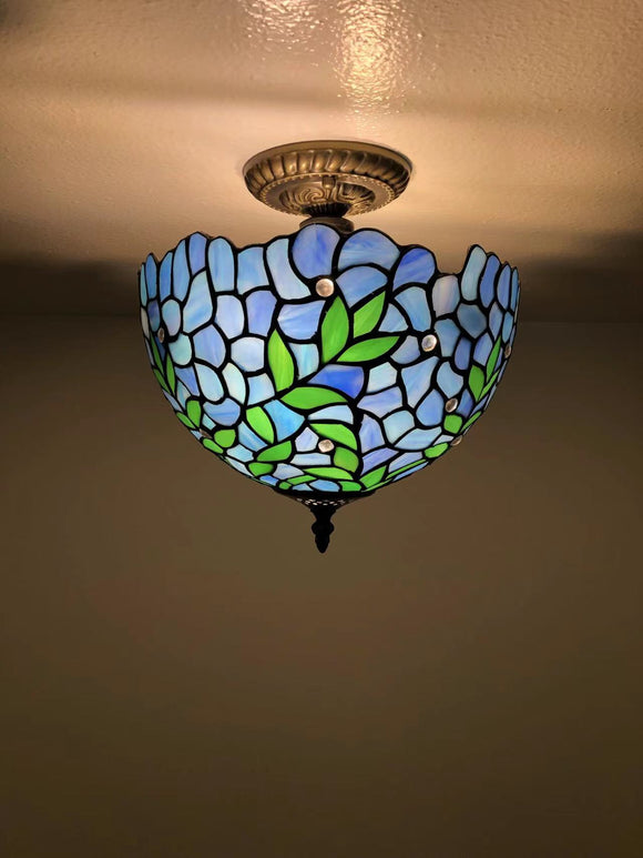 Tiffany Style Ceiling Lamp Blue EP1252