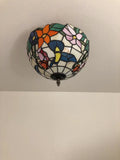 Tiffany Style Ceiling lamp Hummingbird Flowers EP1258