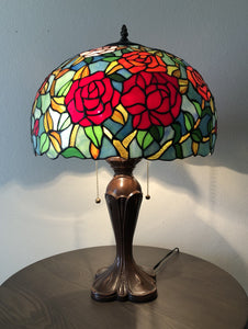 Enjoy Tiffany Style Table Lamp Rose Flowers ET1616