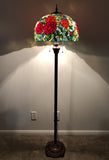 Enjoy Tiffany Style Floor Lamp Stained Glass Rose flowers EF1614