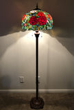 Enjoy Tiffany Style Floor Lamp Stained Glass Rose flowers EF1614