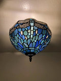 Tiffany Style Ceiling Lamp Dragonfly Blue EP1208