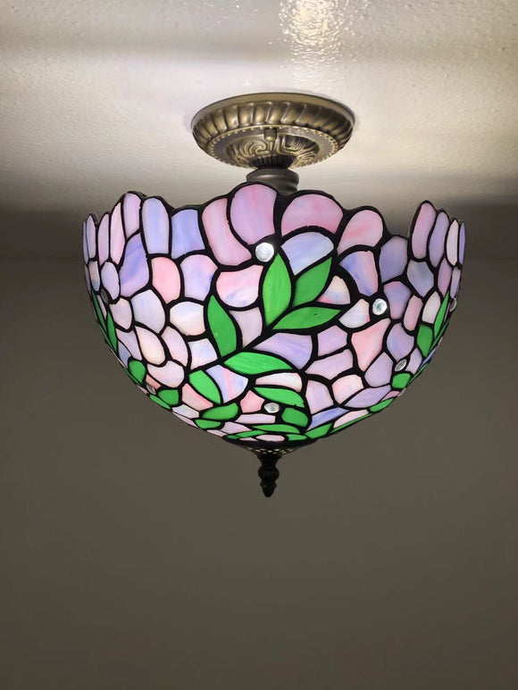 Tiffany Style Ceiling Lamp Purple EP1282